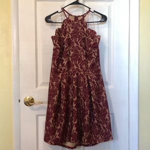 Burgundy lace dress